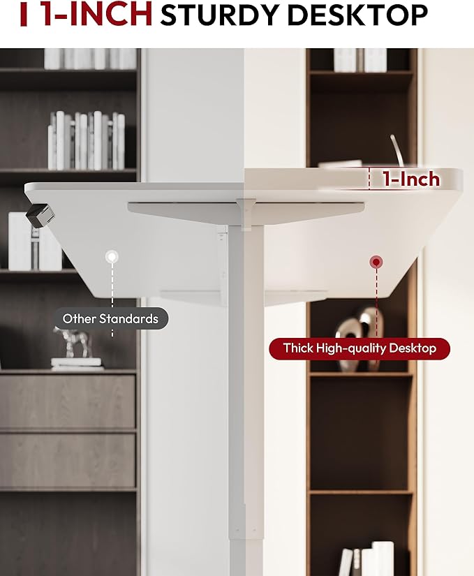 SANODESK Electric Standing Desk 55 x 28 Inches Whole-Piece Desktop Height