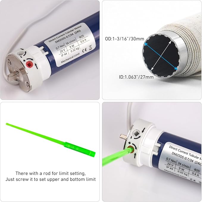 DM25DS 24V RV Electric Roller Shade Motor | Compatible