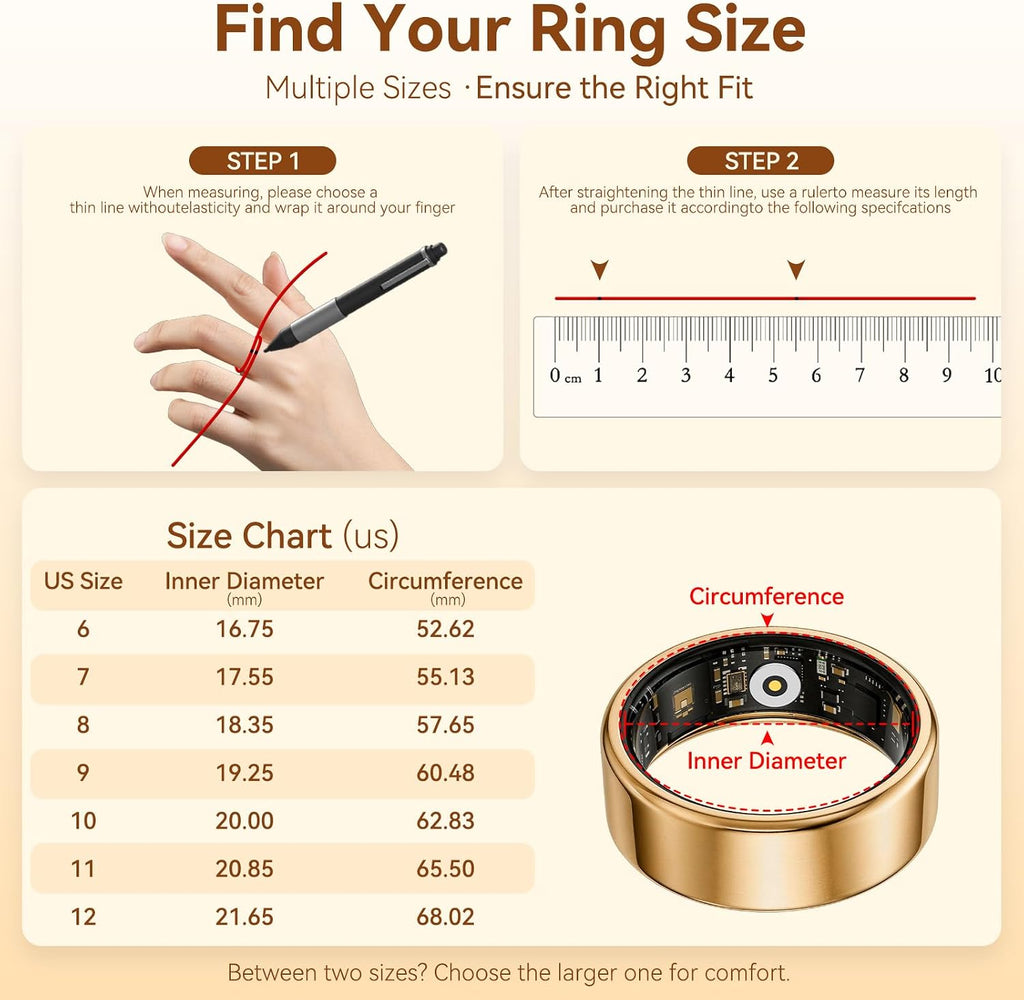 smart health fitness ring for women & men shown in use