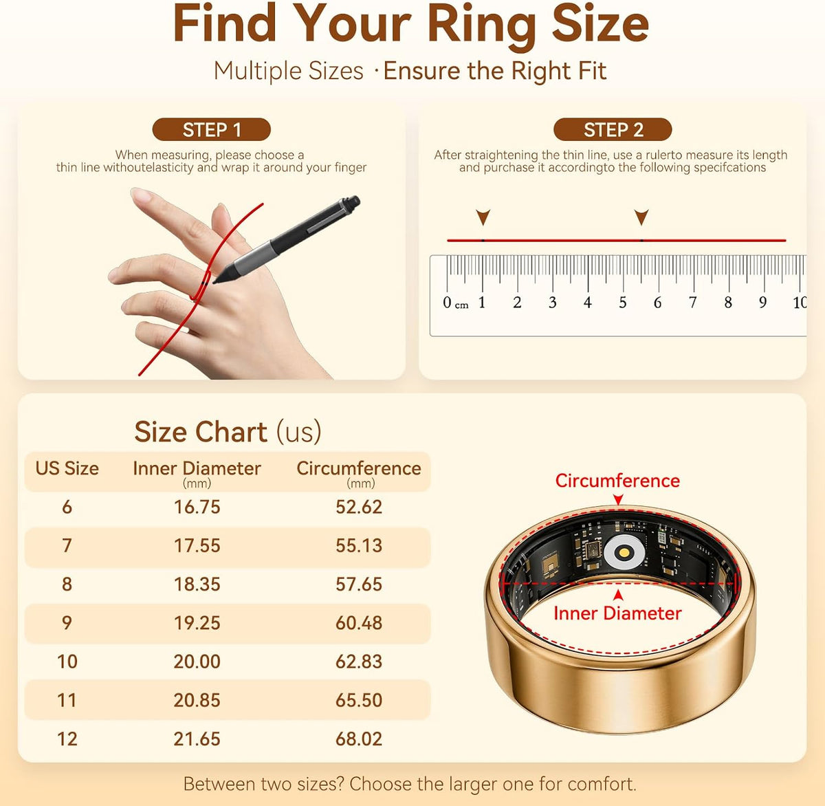 smart health fitness ring for women & men shown in use