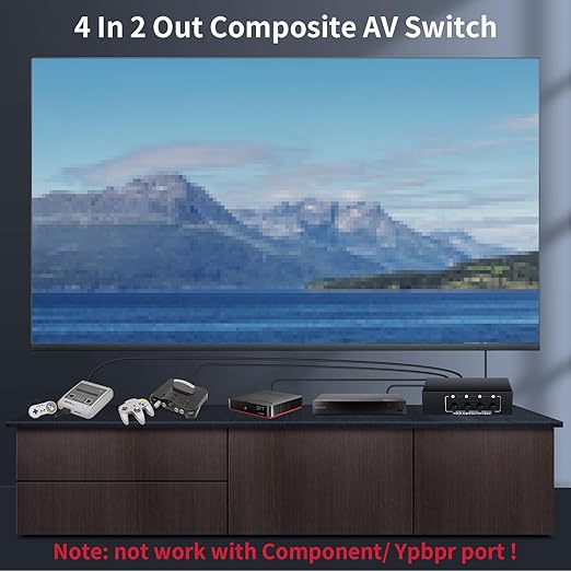 BolAAzuL RCA Switch Splitter 4 in 2 Out