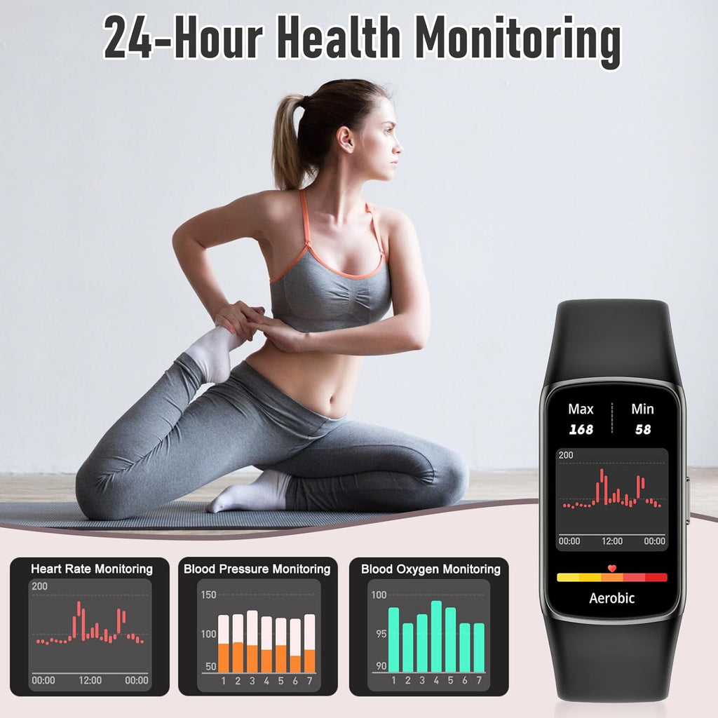 zeacool fitness tracker with 24/7 heart rate, blood, package contents