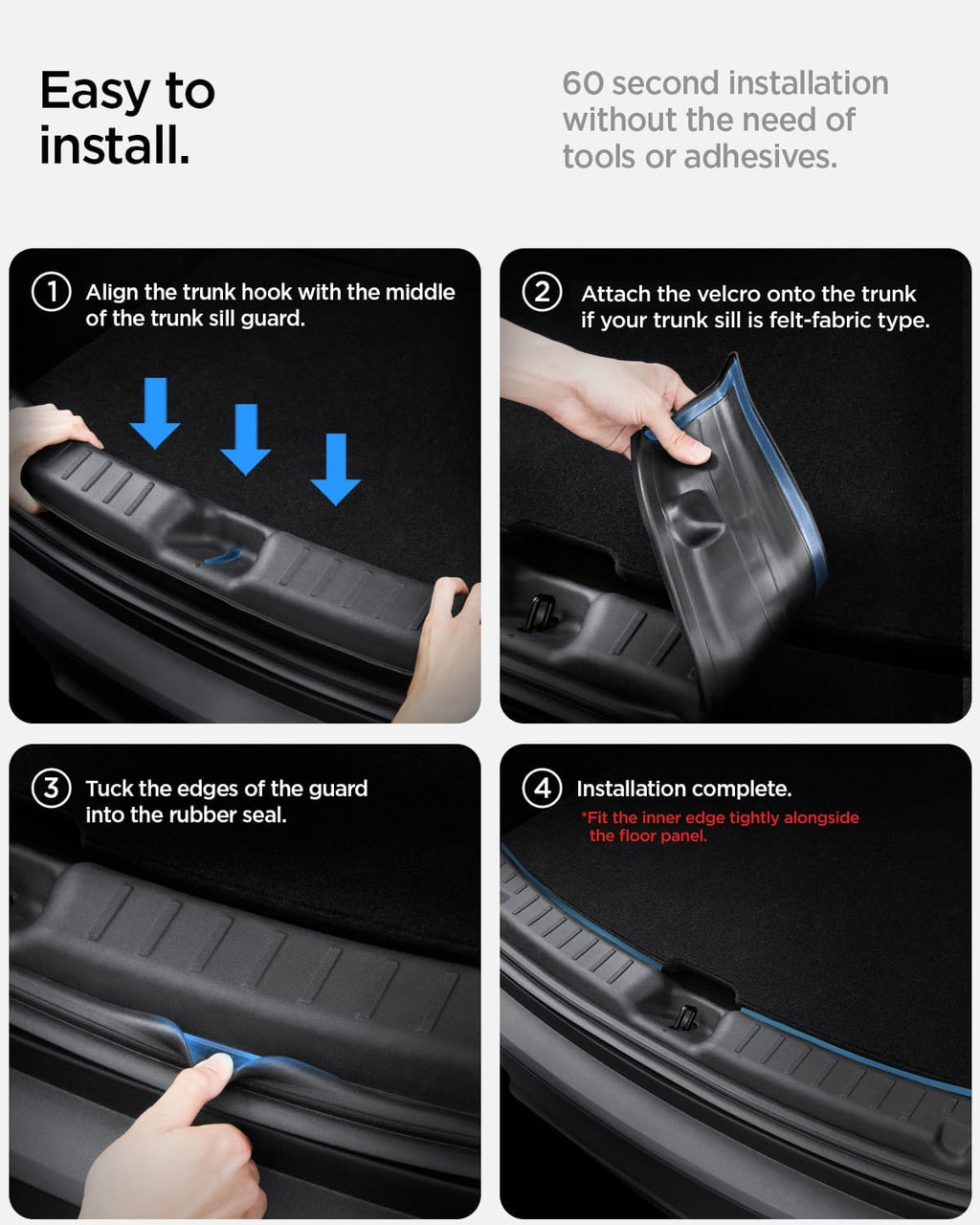 Spigen Rear Bumper Trunk Sill Guard for Tesla Model Y Juniper