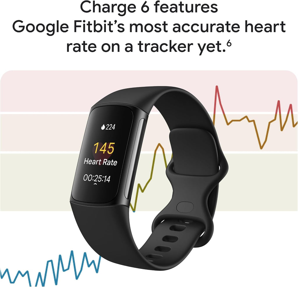 google fitbit charge 6 - fitness tracker showing dimensions