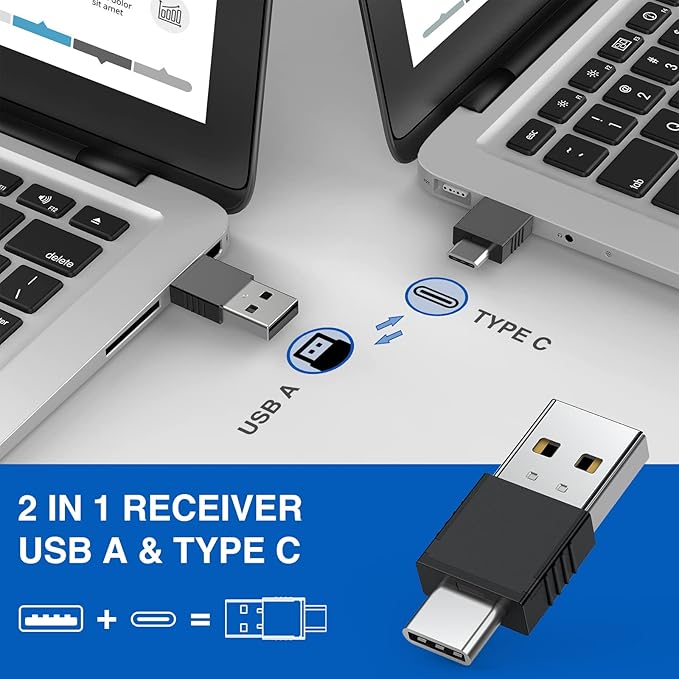 DINOSTRIKE 2 in 1 Type C and USB Presentation Clicker