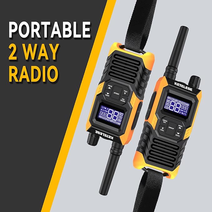 KETELESE T4 Walkie Talkie IP67 Waterproof, Type-C Rechargable Two Way Radio