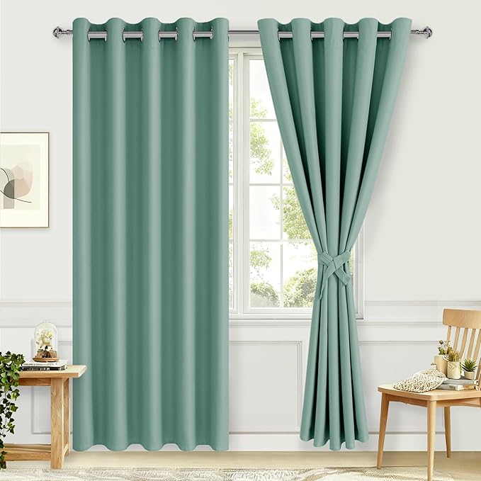 Hiasan Blackout Curtains for Bedroom, 60 x 84 Inches Long