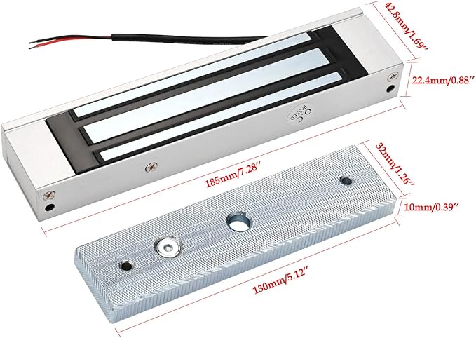 Electric Magnetic Lock with Z and L Bracket 180KG 350LBS Holding Force