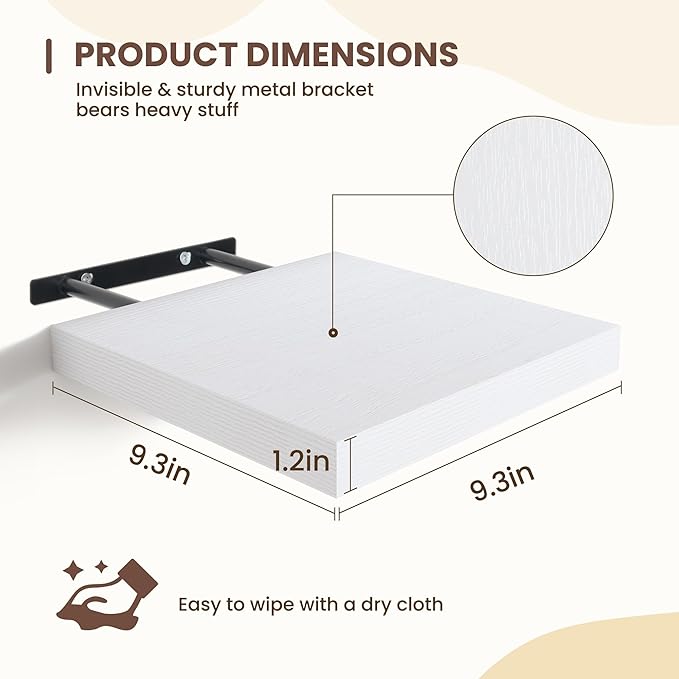 Fun Memories Floating Shelves for Wall (Set of 4)