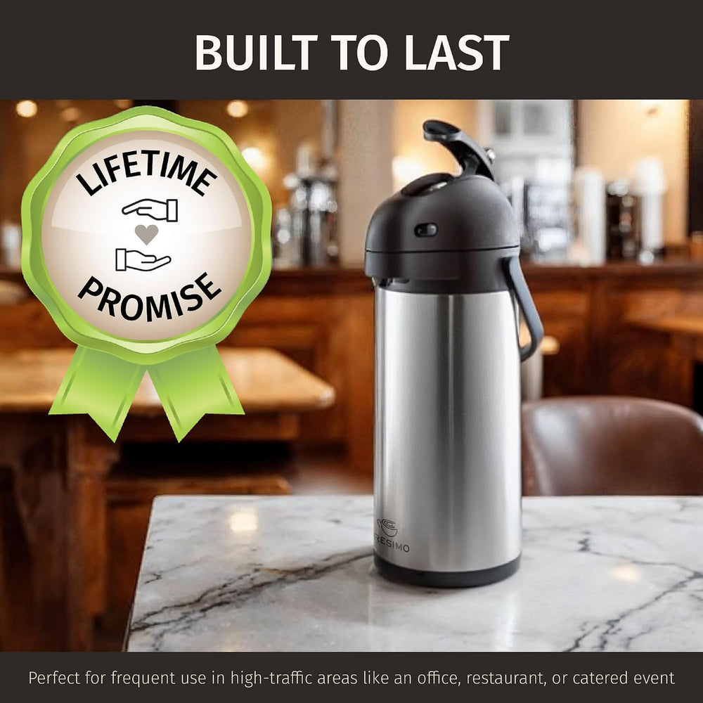 Cresimo Coffee Carafe with Pump 102oz / 3L Airpot Large Hot Water Dispenser