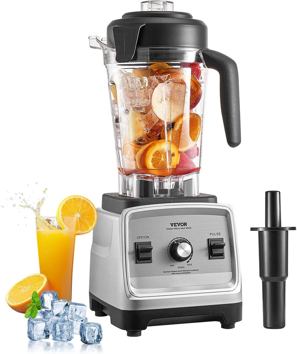 VEVOR Professional Blender for Smoothies, 85 oz 1400W,with Powerful Motor, Mu...