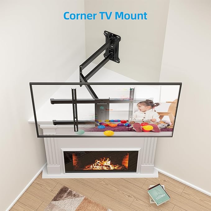 HCMOUNTING Pre-Assembled Corner TV Wall Mount