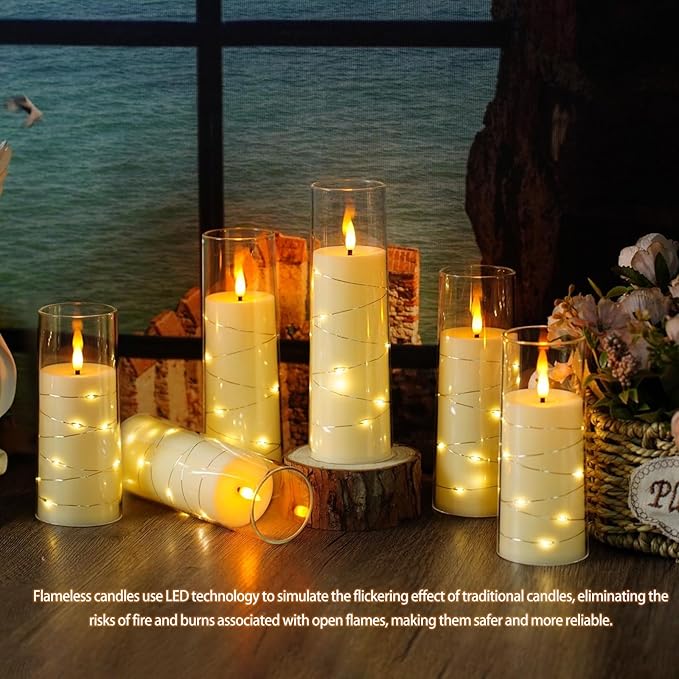 Flickering Flameless LED Candles, Battery Operated Candles 9 Pcs
