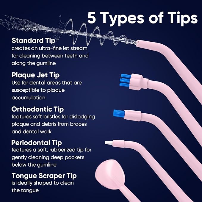 MySmile LP211 Cordless Water Flossers, Portable Rechargeable Oral Irrigator