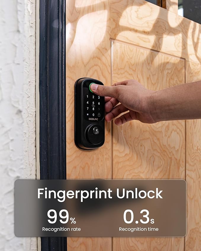 DESLOC Smart Door Lock B200, Smart Deadbolt Lock, Keyless Entry Door Lock