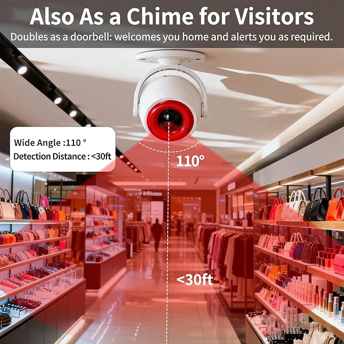 3 Pack Wireless Motion Detector Alarm