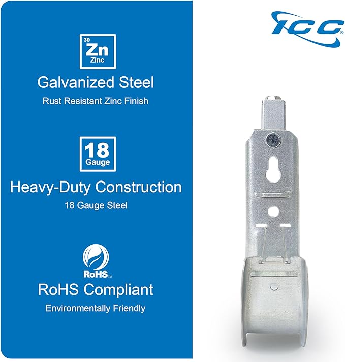 ICC Beam Clamp J Hook 2” with Retainer Clip (25-Pack)