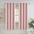 DUALIFE Pink Curtains for Bedroom 72 Inch Length Room Darkening Curtain for (Set of 2)