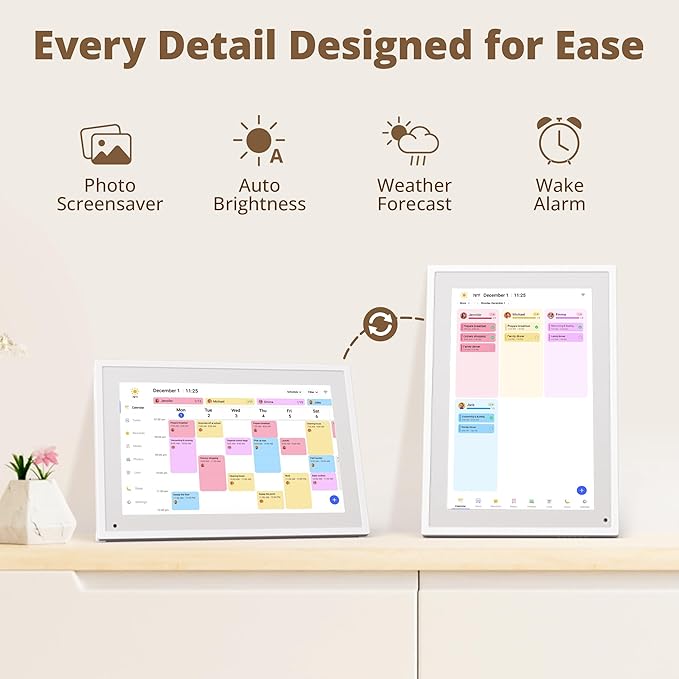 Digital Calendar Touch Screen 10 Inch, Electronic Calendar Chore Chart