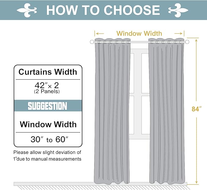 ChrisDowa 100% Blackout Curtains