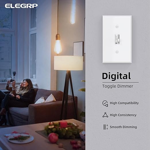 ELEGRP Digital Toggle Dimmer Switch (6 Pack)