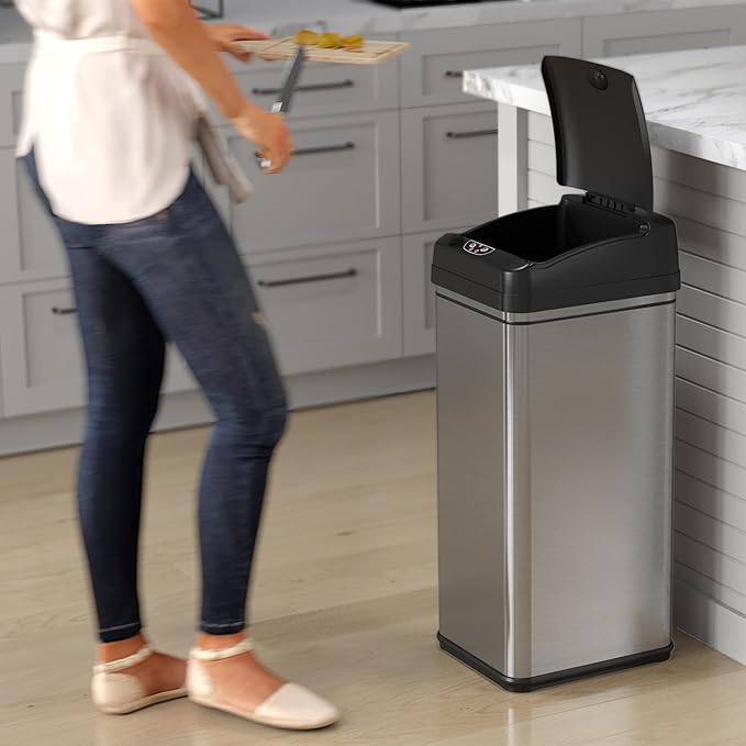 iTouchless 50 Liter / 13 Gallon Kitchen Trash Can