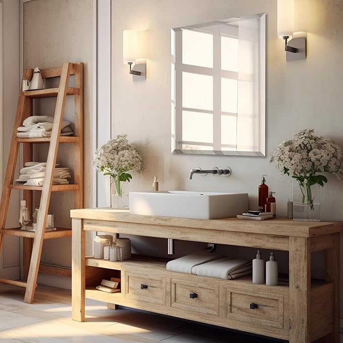 Mirrorons Beveled Mirror, Bathroom Mirrors