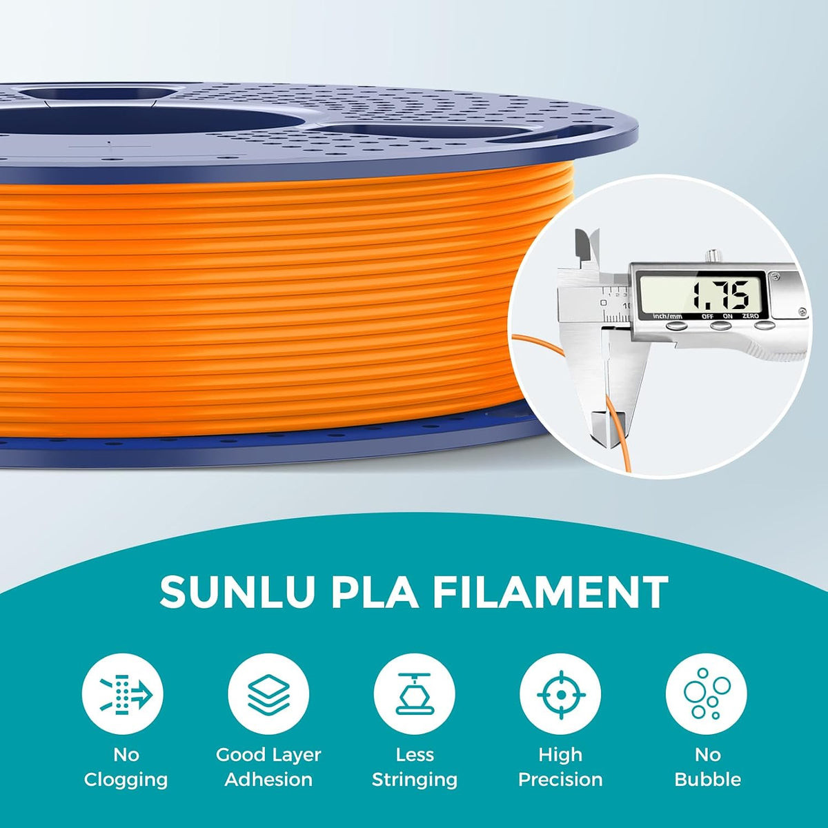 sunlu pla filament 1.75mm, 250g spool bundle, 3d, package contents