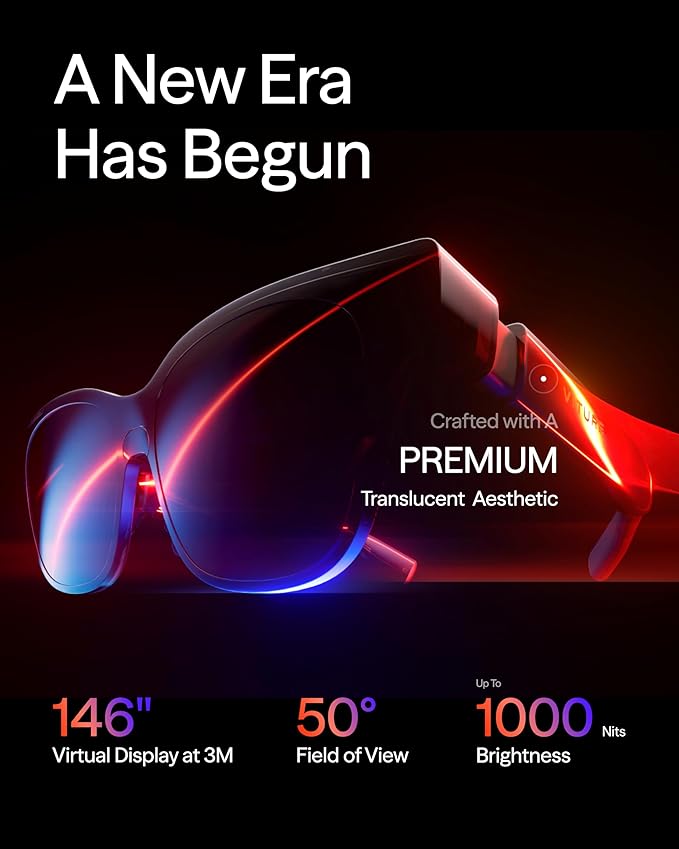 VITURE Luma XR Glasses — 146” 1200p Ultra Sharp Display, 1000 Nits, 50° FOV