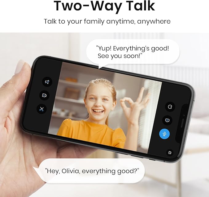 aosu 4MP Security Camera Indoor, 2.5K Baby Monitor Pet Camera 360°