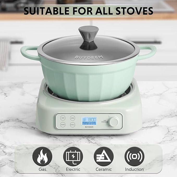 BUYDEEM 5-in-1 Slow Cooker 4.7QT