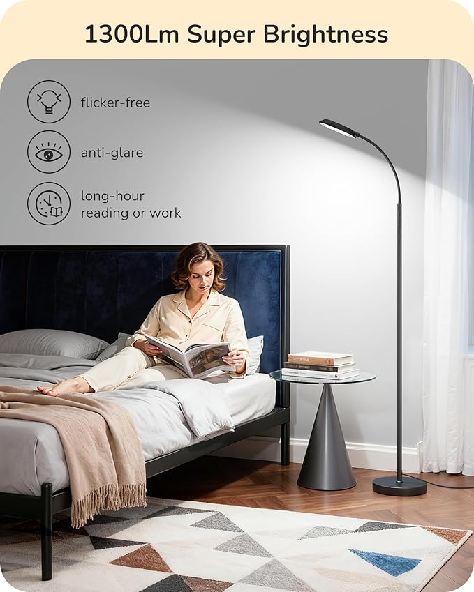 EDISHINE LED Floor Lamp, 1300LM Super Bright Reading Floor Lamps
