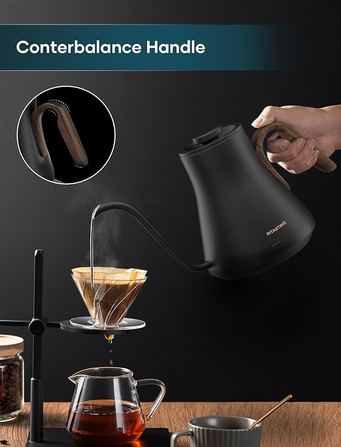 Electric Kettles, INTASTING Gooseneck Electric Kettle, ±1℉ Temperature Control