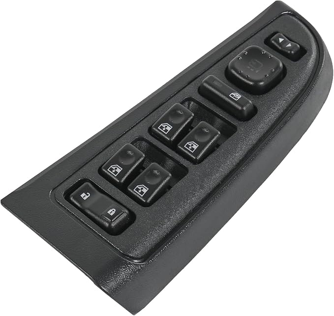 DICMIC Front Driver Side Master Power Window Switch and Door Lock & Black Bezel