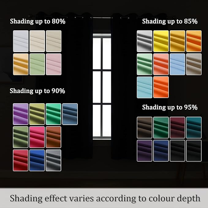 DUALIFE Aqua Curtains for Living Room Bedroom Light Blocking Window Curtains