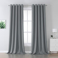 DUALIFE Grey Blackout Curtains for Bedroom 108 inches Long 2 Panels Grommet