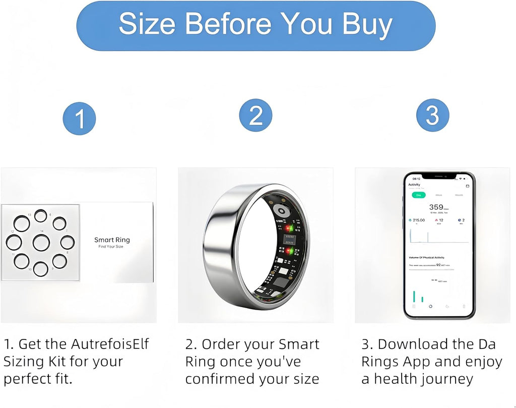 smart ring health tracker for women men, fitness shown in use