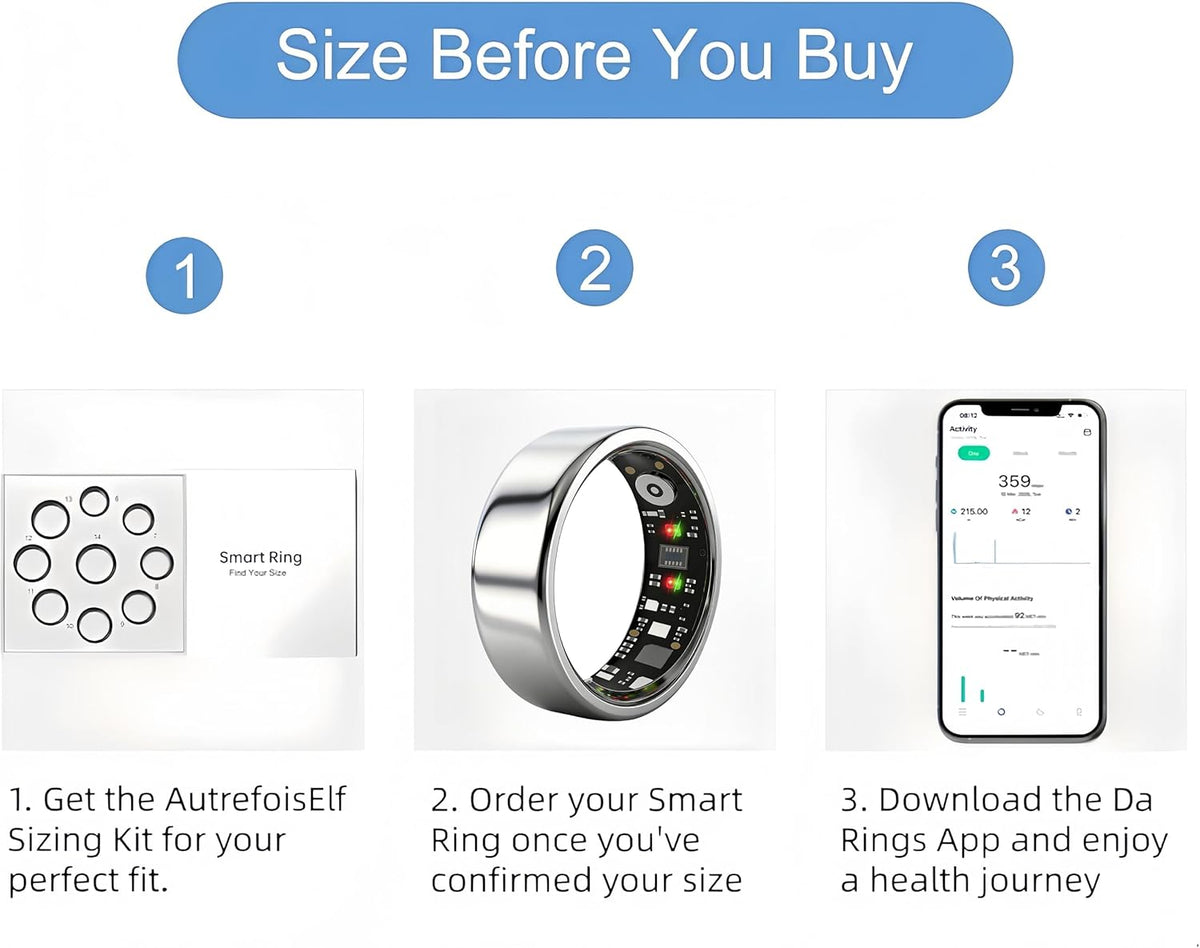 smart ring health tracker for women men, fitness shown in use