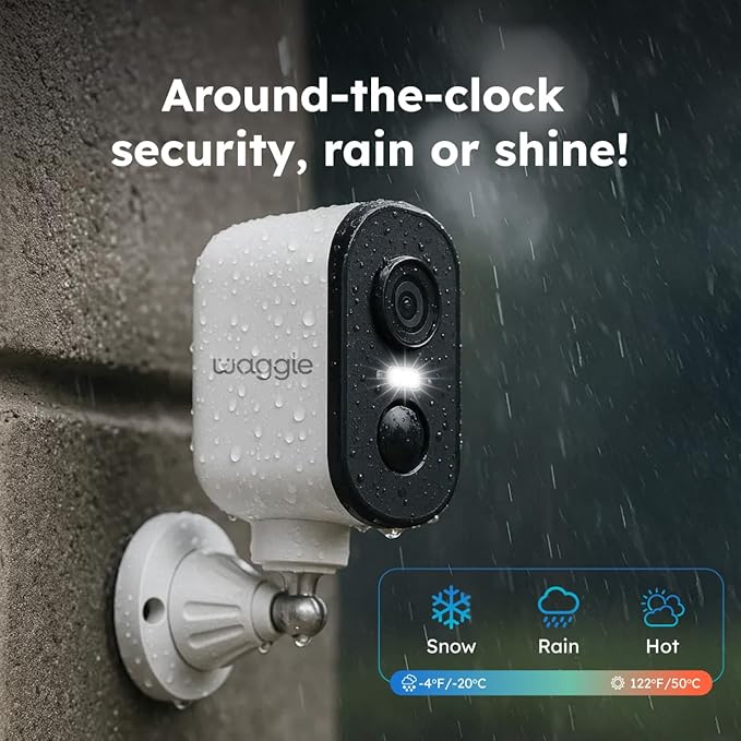 Waggle 4G LTE Cellular Security Camera, 2K HD Pet Monitor, No WiFi, 9000mAh