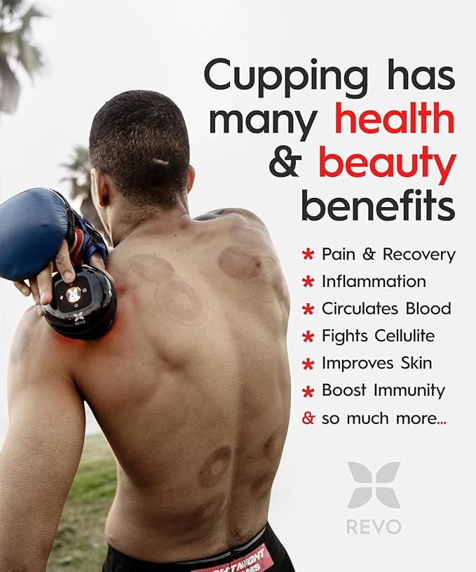 REVO The Original 4-in-1 Smart Cupping Therapy Massager, Muscle Soreness