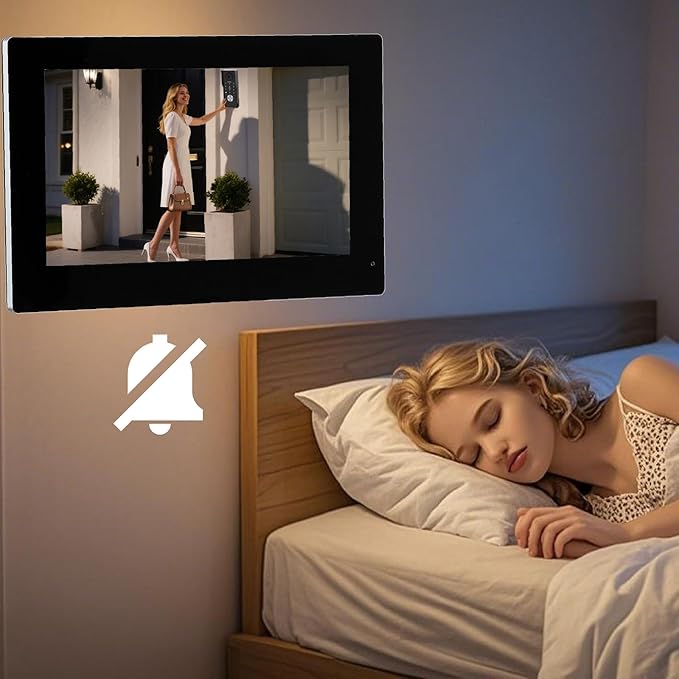 KeonBell Video Door intercom 2-Wired, doorbell withCamera, Full HD Camera