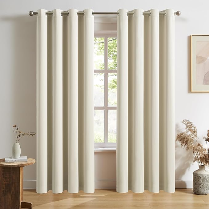 DUALIFE Blackout Curtains 52 x 84 Inch Length