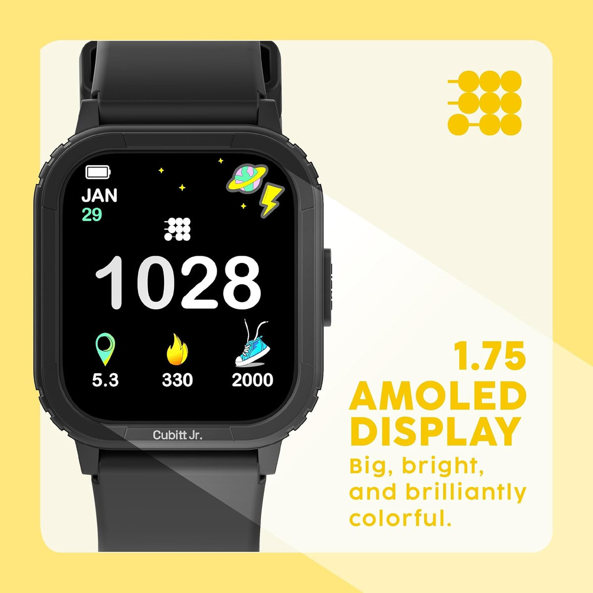Cubitt Jr. Smartwatch Fitness Tracker, 1.75" AMOLED – Forest Green