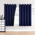 ChrisDowa 100% Blackout Curtains 63 inch Long