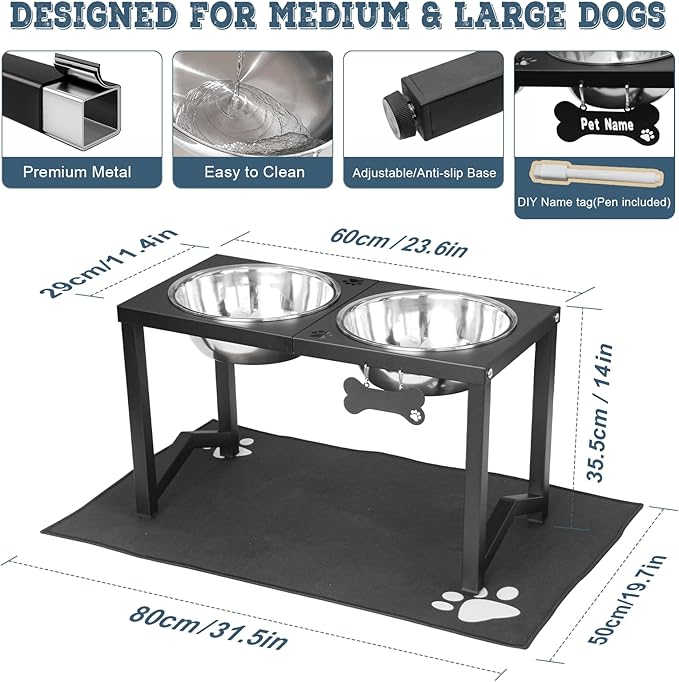 Elevated Dog Bowls, Metal Raised Dog Bowl Stand