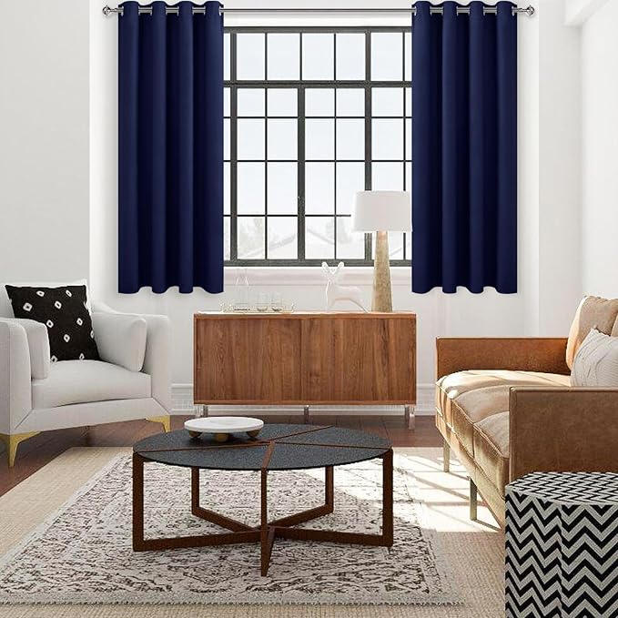 DWCN Blackout Curtains 63 Inch Length, Room Drakening Drapes