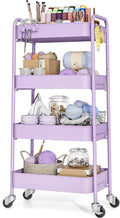 TOOLF 4-Tier Metal Rolling Cart