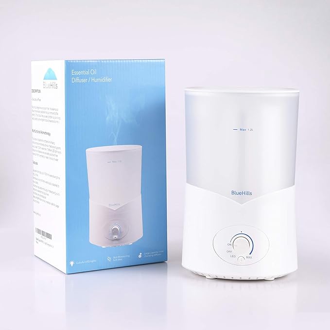 BlueHills Large 1000 ML XL Essential Oil Diffuser White Aromatherapy Humidifier