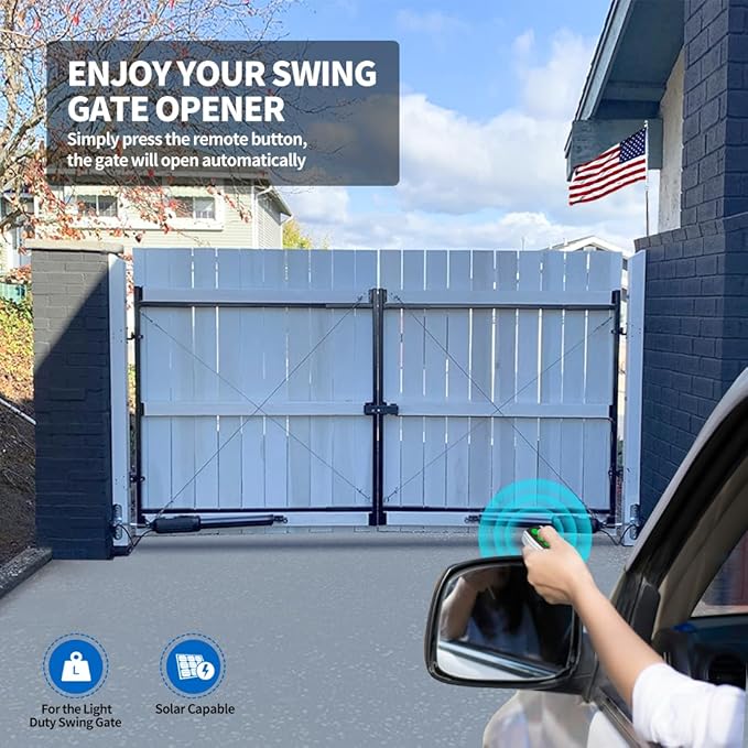 TOPENS PW302 Dual Swing Gate Opener Light Duty Automatic Gate Motor
