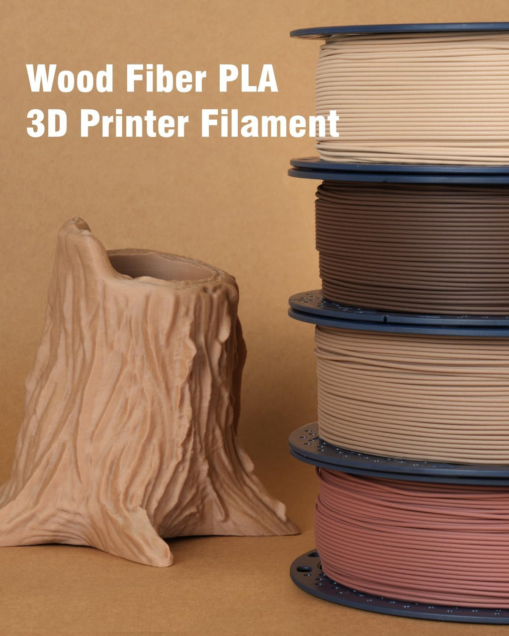 sunlu real wood fiber pla filament, 4kg in, package contents